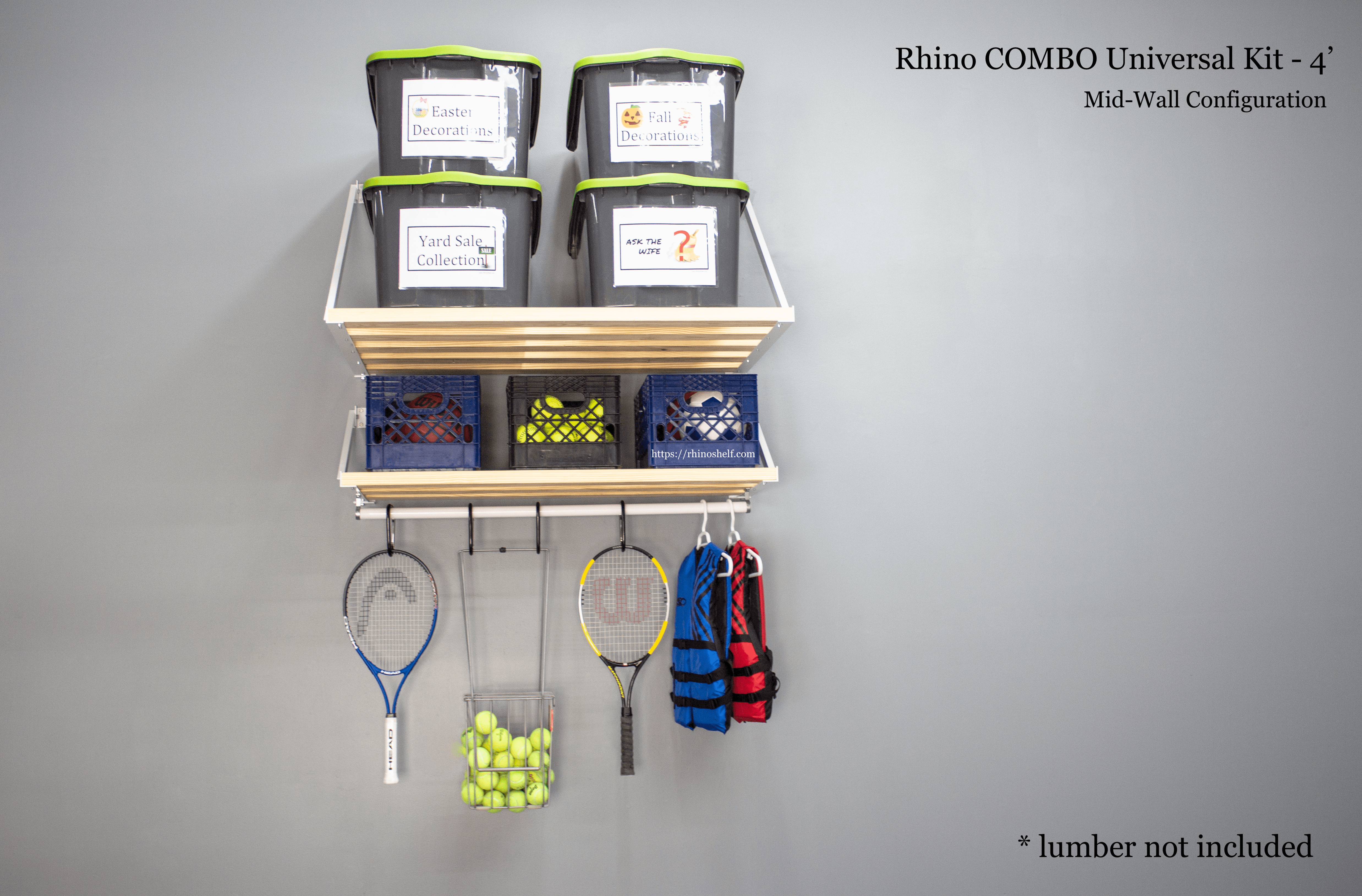 Rhino Shelf | Rhino Combo Universal Garage Storage Kits Rhino Shelf | Rhino Combo Universal Garage Storage Kits