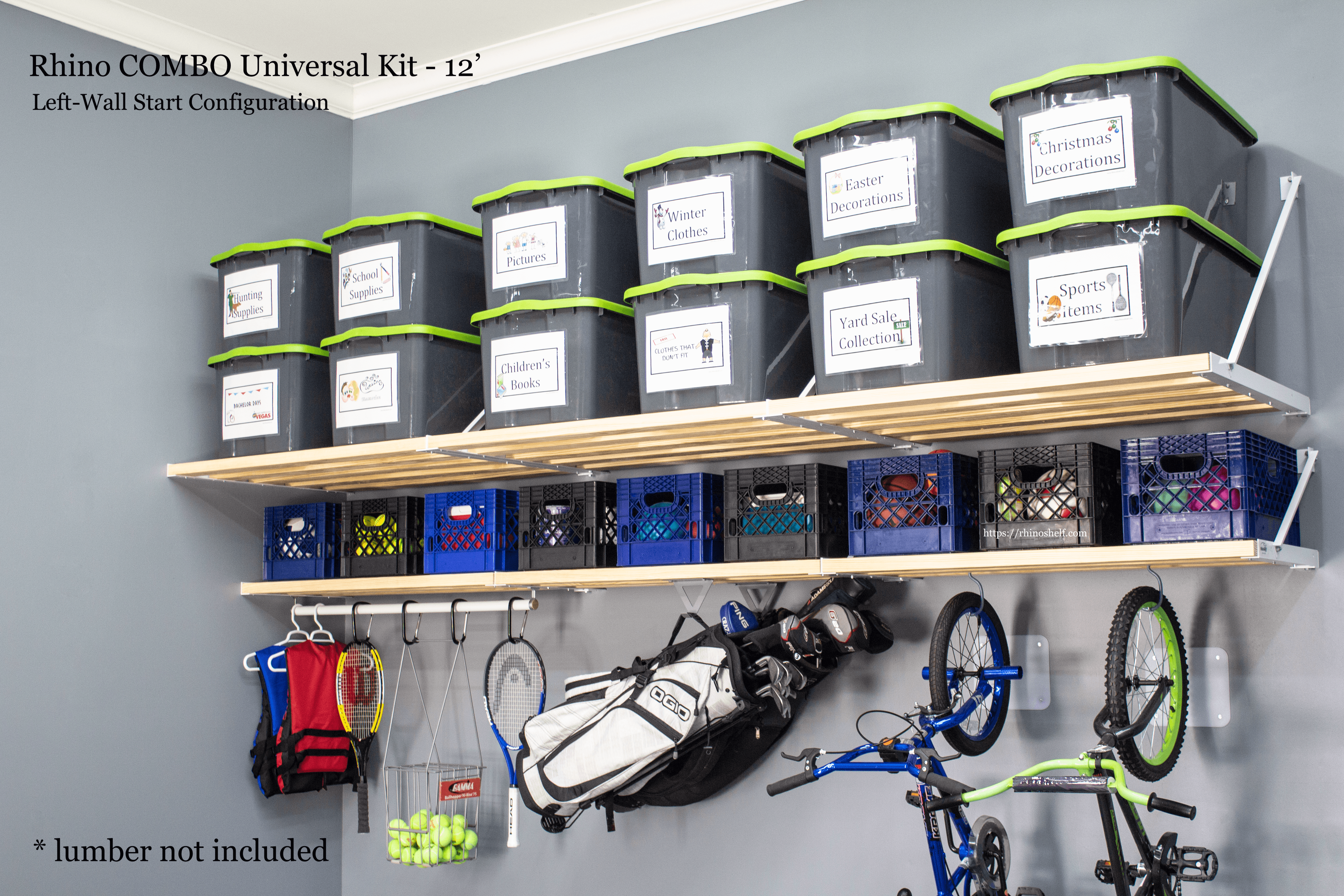 Garage Storage for short-term and long-term items - Rhino Shelf