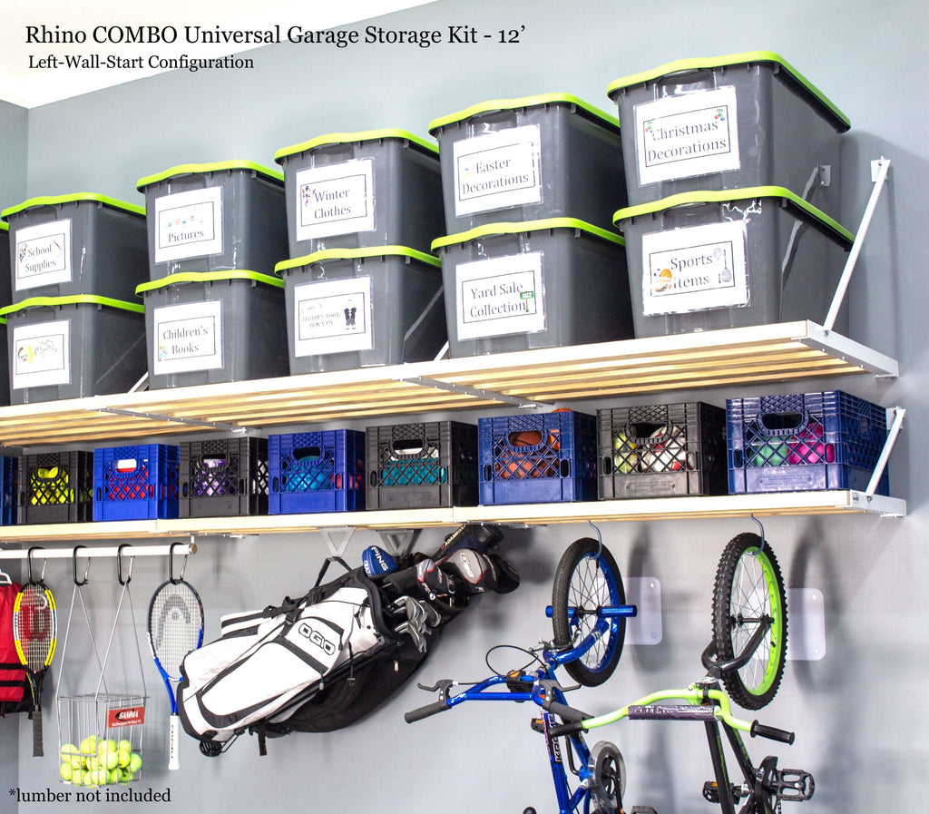 Rhino COMBO Universal Garage Storage Kit - 12 feet