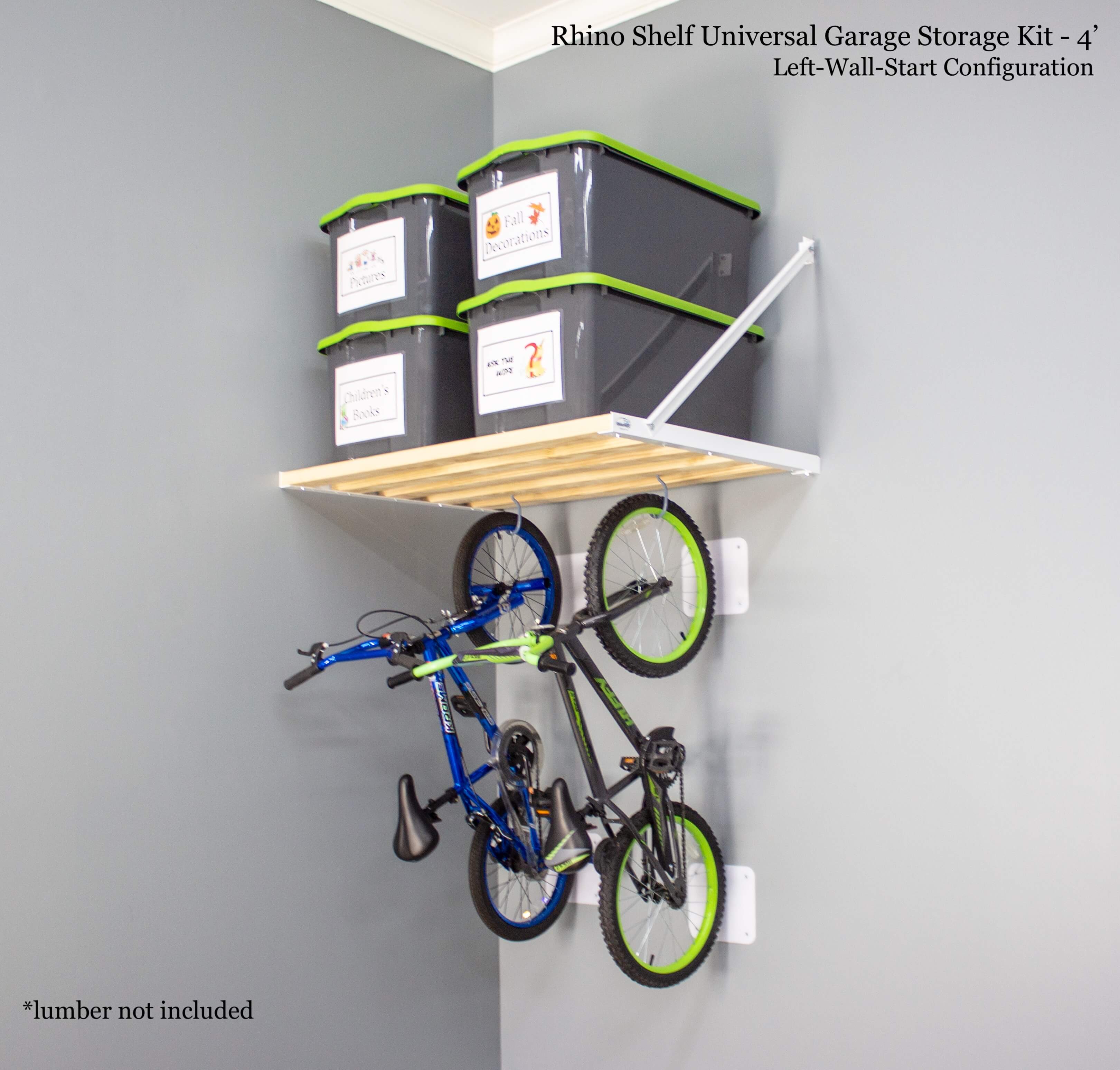 Rhino Shelf Universal Garage Storage Kit - 4 ft LWS