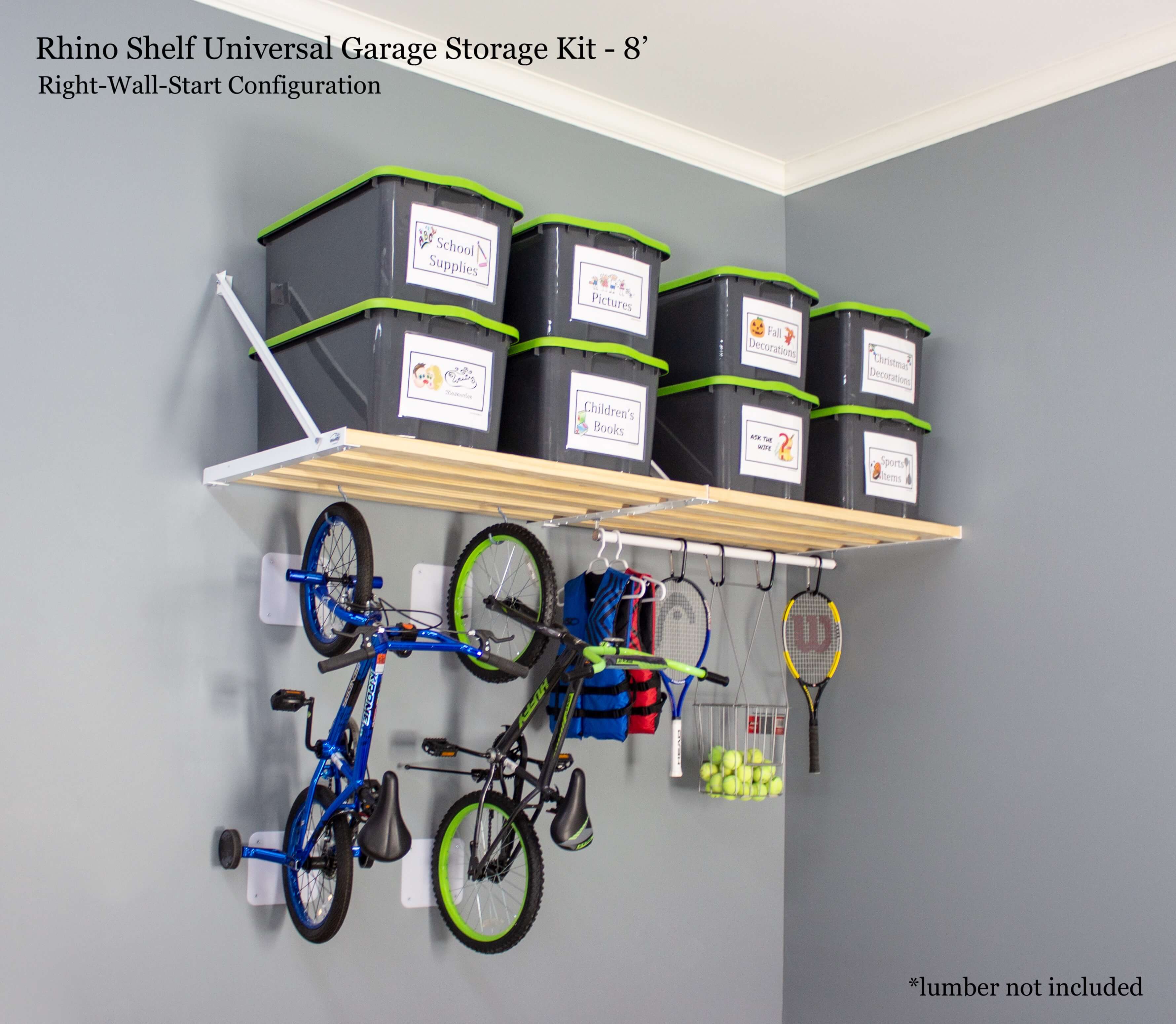 Rhino Shelf Universal Garage Storage Kit - 12 Feet