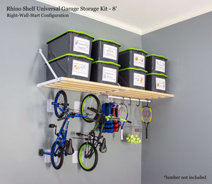 Rhino Shelf Universal Garage Storage Kit - 8 ft, Right Wall Start Configuration
